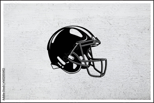 Blackout Football Helmet,
Gridiron Gear Icon,
Sleek Protective Headgear,
Modern Football Helmet Design