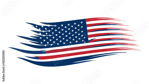 Download patriotic waving american flag vector graphic for independence day celebrations and memorial day designs