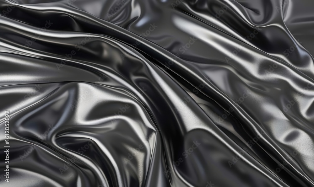 Obraz premium Metallic fabric folds abstract texture background for fashion or technology