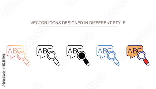 Grammar icon design with white background stock illustration