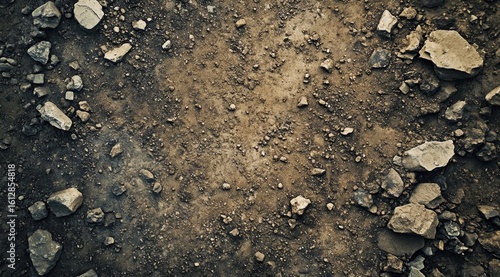 Wallpaper Mural Dusty ground, scattered rocks Torontodigital.ca