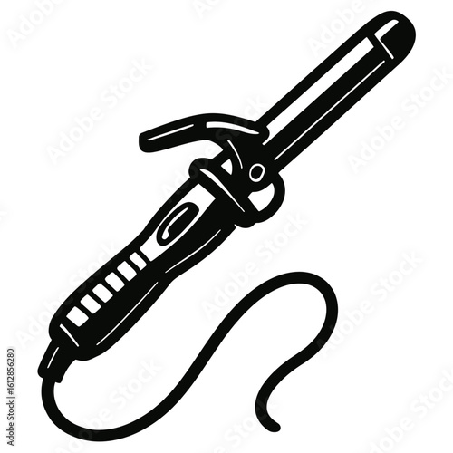 Curling Iron Hair Styling Tool - Essential Appliance for Creating Waves and Curls