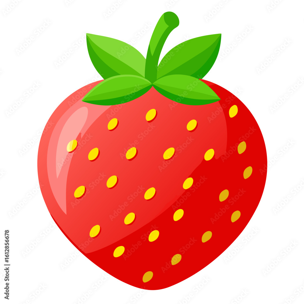 Fototapeta premium Ripe Red Strawberry Isolated