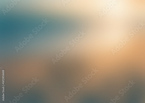 Abstract pixelated landscape with warm sunlight and cool tones