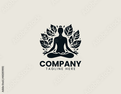 Nature Beauty Woman Goddess Wellness Spa Floral Vector Logo Design