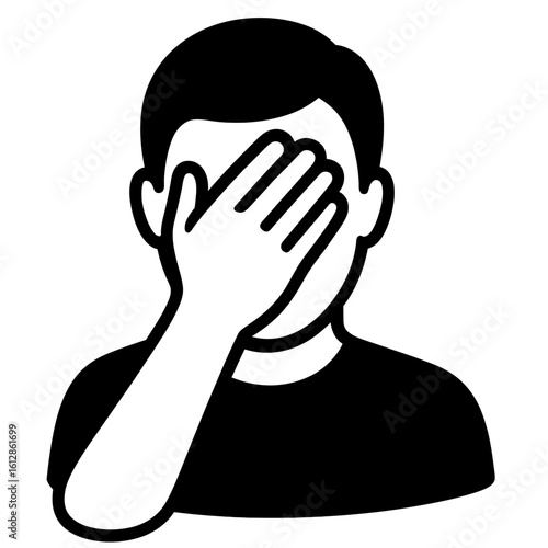 Person Doing Facepalm Gesture - Expressing Embarrassment or Frustration