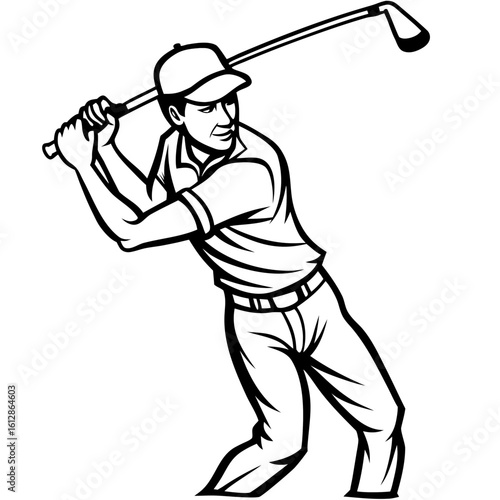 golf player silhouette