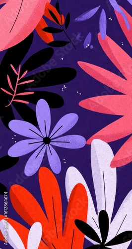 Vibrant floral pattern