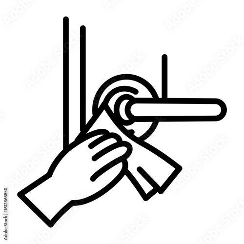 Cleaning Door Handle icon vector image. Can be used for House Cleaning.