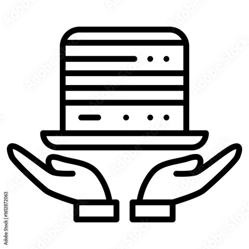 Web Hosting icon vector image. Can be used for Web Hosting.