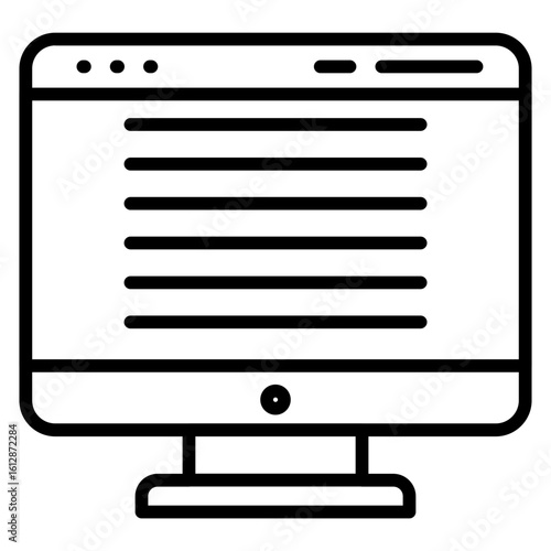Computer Website icon vector image. Can be used for Web Hosting.