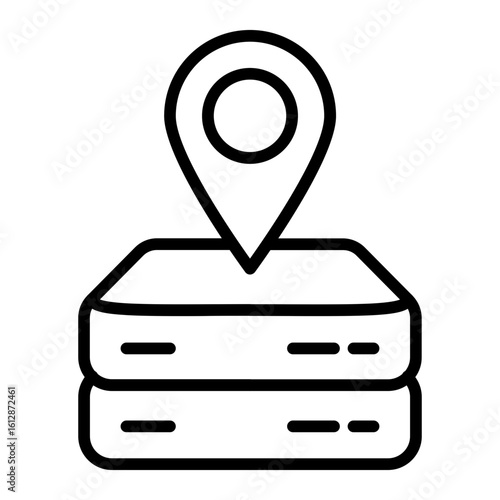 Server Location icon vector image. Can be used for Web Hosting.