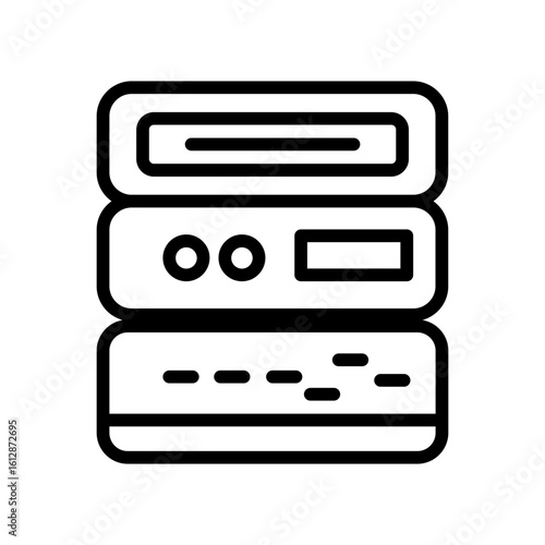 Online Server icon vector image. Can be used for Web Hosting.
