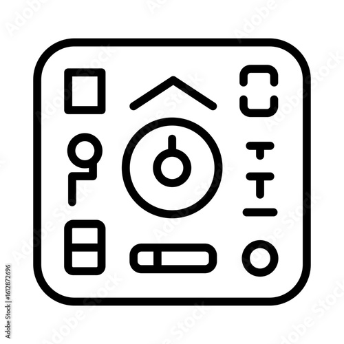 Control Panel icon vector image. Can be used for Web Hosting.