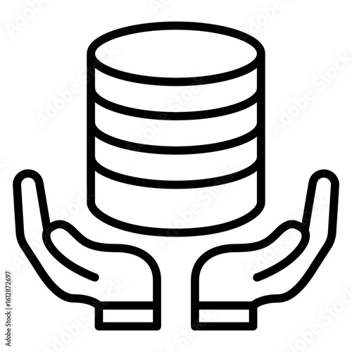 Database Backup icon vector image. Can be used for Web Hosting.