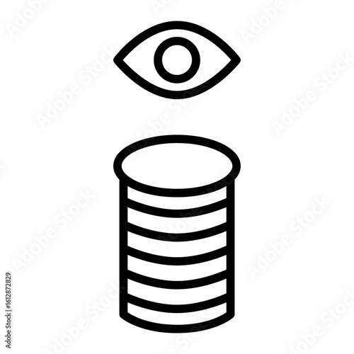Database Vision icon vector image. Can be used for Web Hosting.