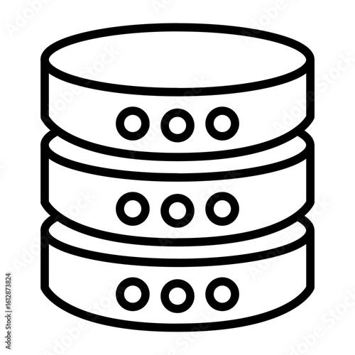 Database icon vector image. Can be used for Computer Programming.
