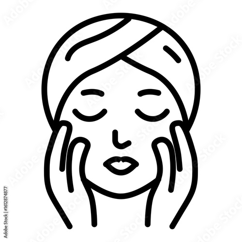 Face Massage icon vector image. Can be used for Spa.