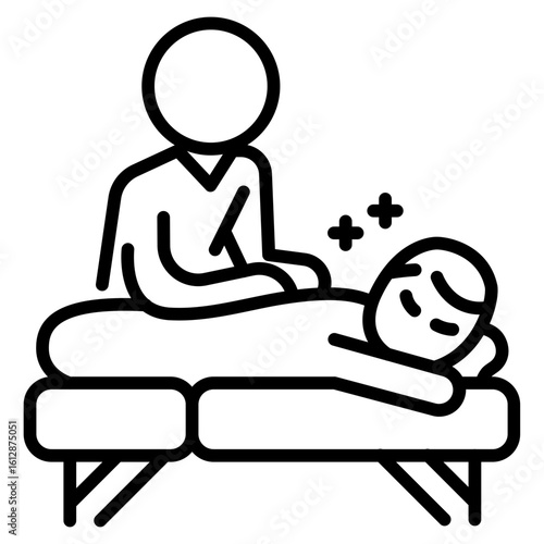 Massage Therapist icon vector image. Can be used for Spa.