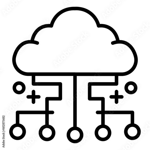 Cloud Network icon vector image. Can be used for Web Marketing.