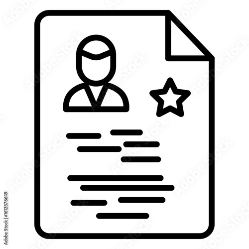 Resume icon vector image. Can be used for Online Marketing.