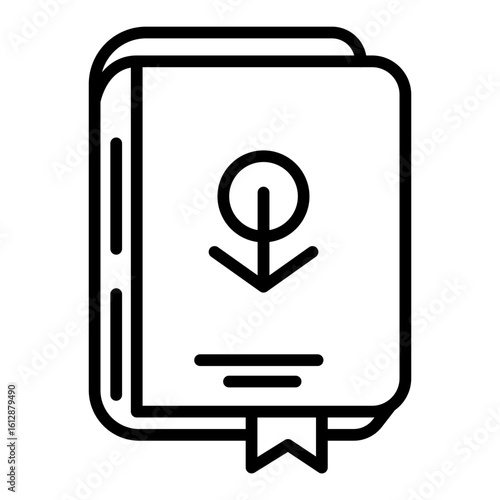 Ebook icon vector image. Can be used for Online Education.