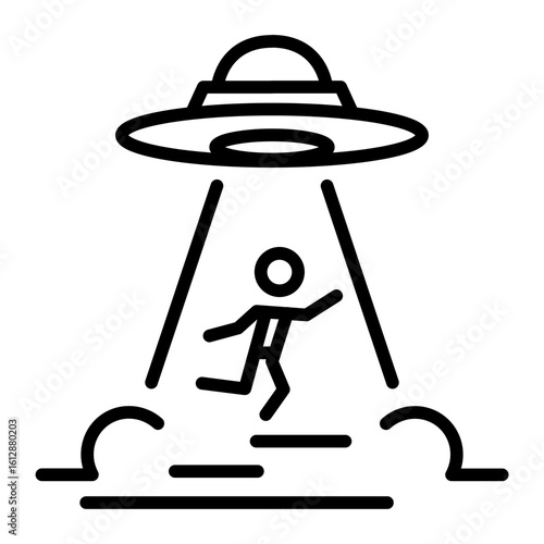 Abduction icon vector image. Can be used for Science Fiction.