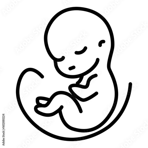 Fetus icon vector image. Can be used for Science Fiction.