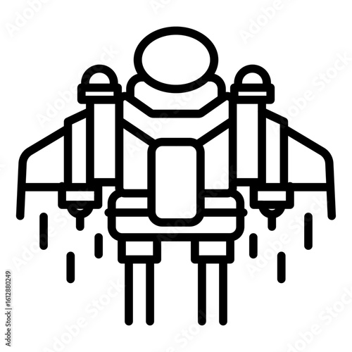 Jetpack icon vector image. Can be used for Science Fiction.