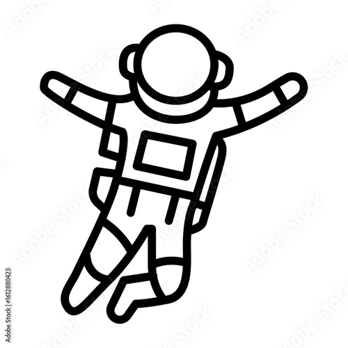 Astronaut Flying icon vector image. Can be used for Science Fiction.