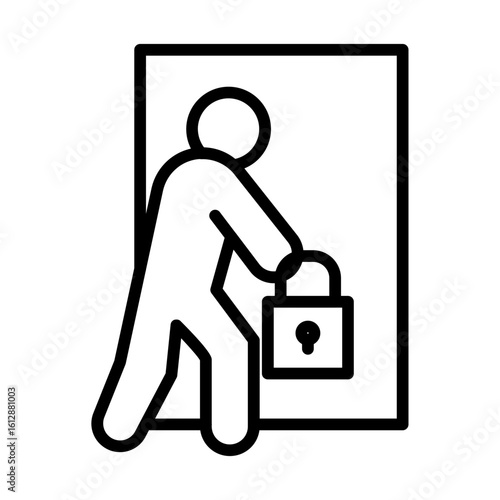 Burglary icon vector image. Can be used for Prison.