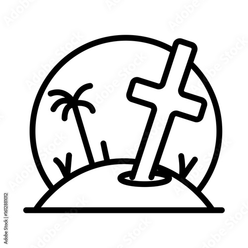 Bury icon vector image. Can be used for Prison.
