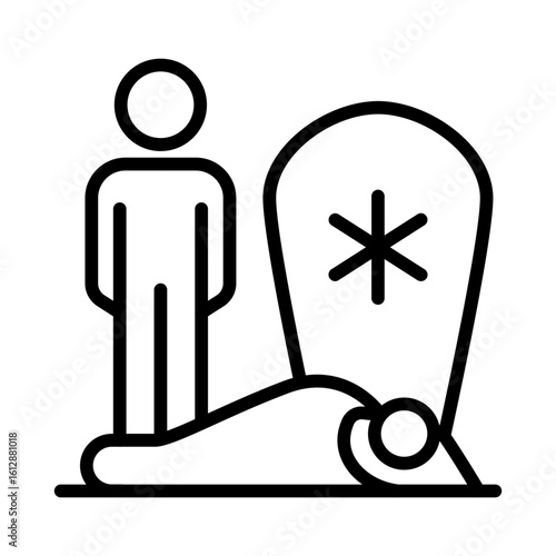 Death icon vector image. Can be used for Prison.