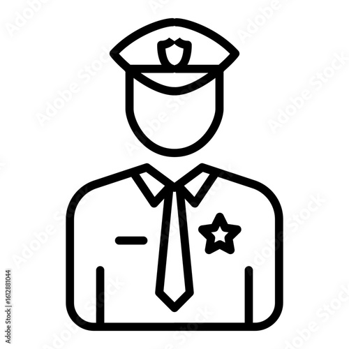 Police Officer icon vector image. Can be used for Prison.