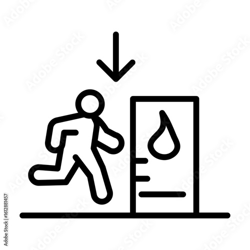 Evacuation icon vector image. Can be used for Natural Disaster.
