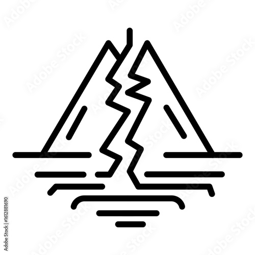 Earthquake icon vector image. Can be used for Natural Disaster.