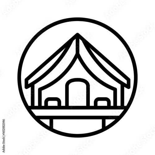 Shelter icon vector image. Can be used for Natural Disaster.