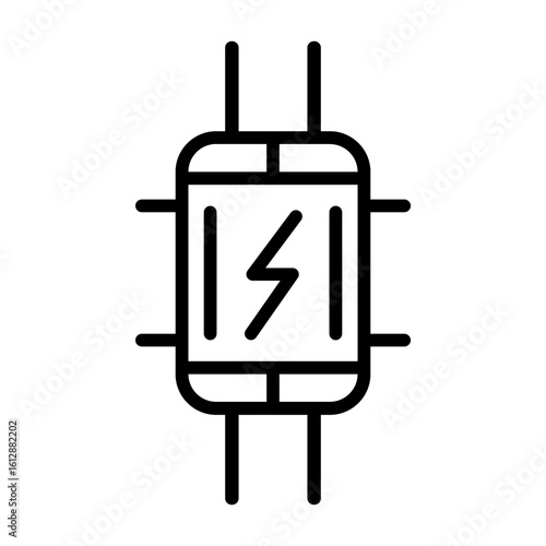 Capacitor icon vector image. Can be used for Electric Circuits.