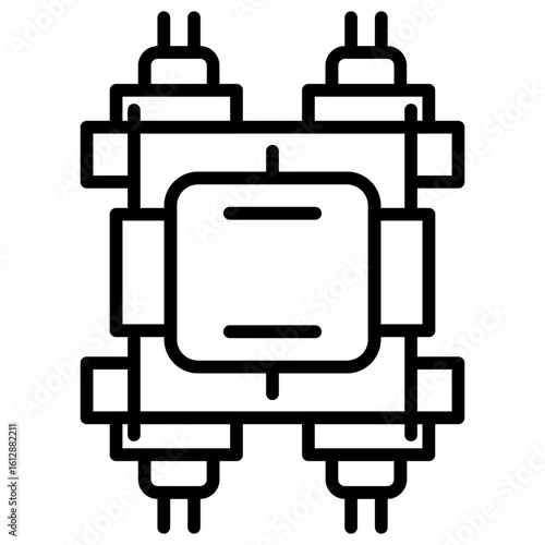 Transformer icon vector image. Can be used for Electric Circuits.