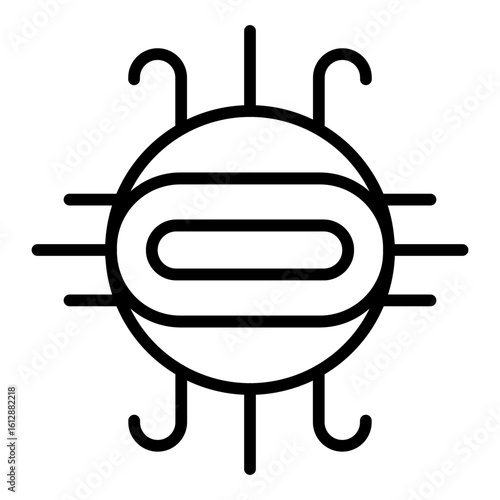 Inductor icon vector image. Can be used for Electric Circuits.