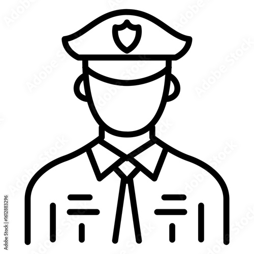 Police Officer icon vector image. Can be used for Women.