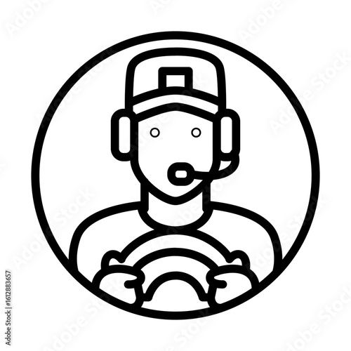Delivery Driver icon vector image. Can be used for Women.