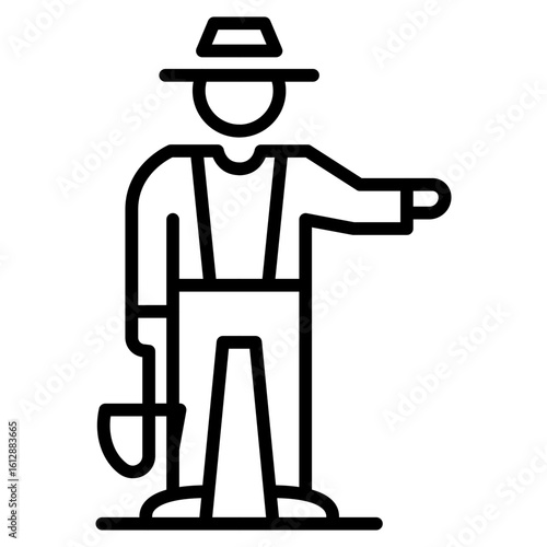 Farmer icon vector image. Can be used for Women.