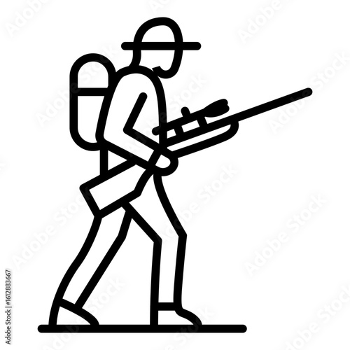 Hunter icon vector image. Can be used for Women.