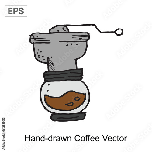 Hand-drawn Coffee Grinder