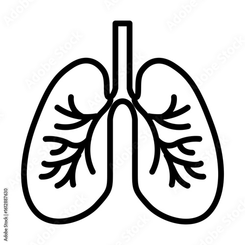 Lungs icon vector image. Can be used for Human Anatomy.