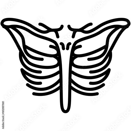 Scapula icon vector image. Can be used for Human Anatomy.
