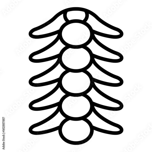 Spinal Cord icon vector image. Can be used for Human Anatomy.