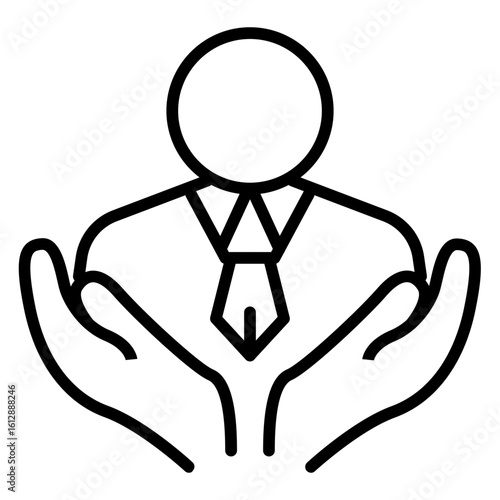 Respect icon vector image. Can be used for Personality Traits.