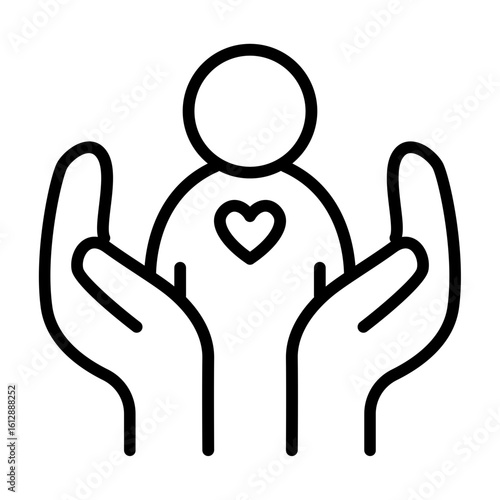 Kindness icon vector image. Can be used for Personality Traits.